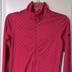 Nike Pink Polka Dot Long Sleeve Pullover Jacket